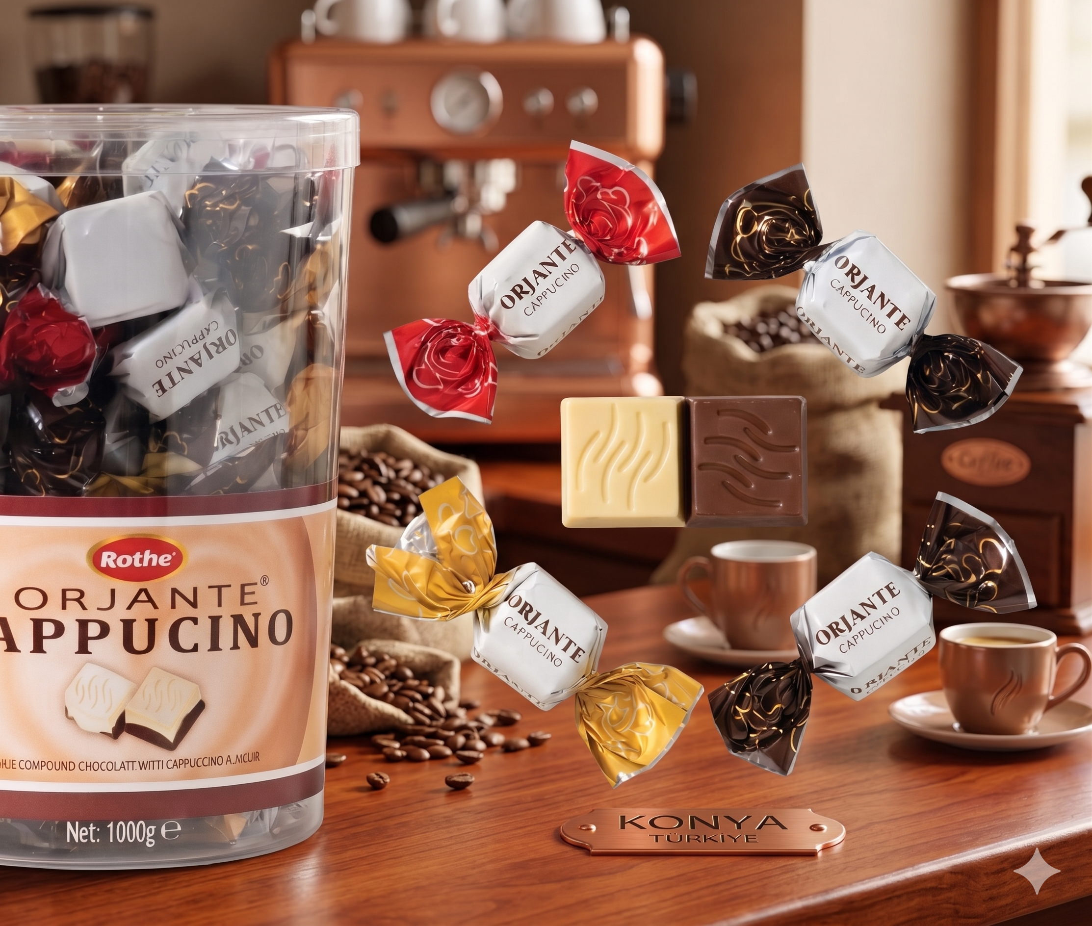 Rothe Orjante Cappuccino Double Twist Compound Chocolate